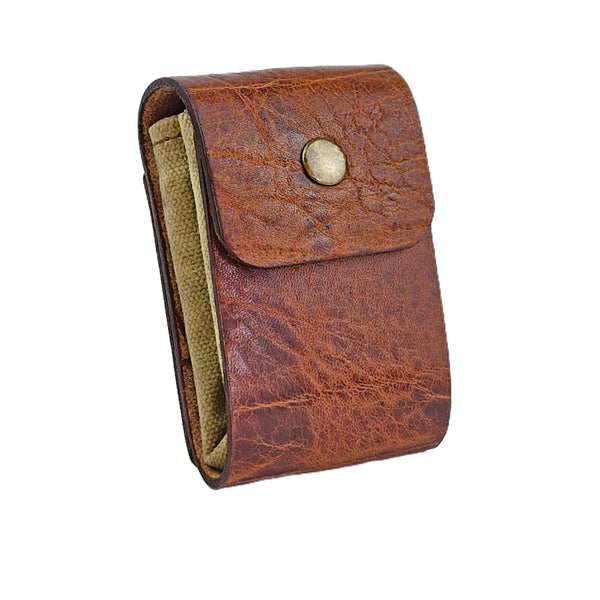 Gürteltasche aus Leder und Canvas - Gipsy Cognac
