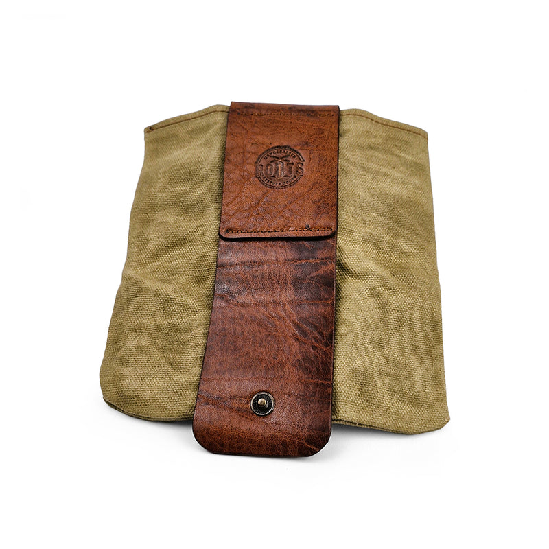 Gürteltasche aus Leder und Canvas - Gipsy Cognac