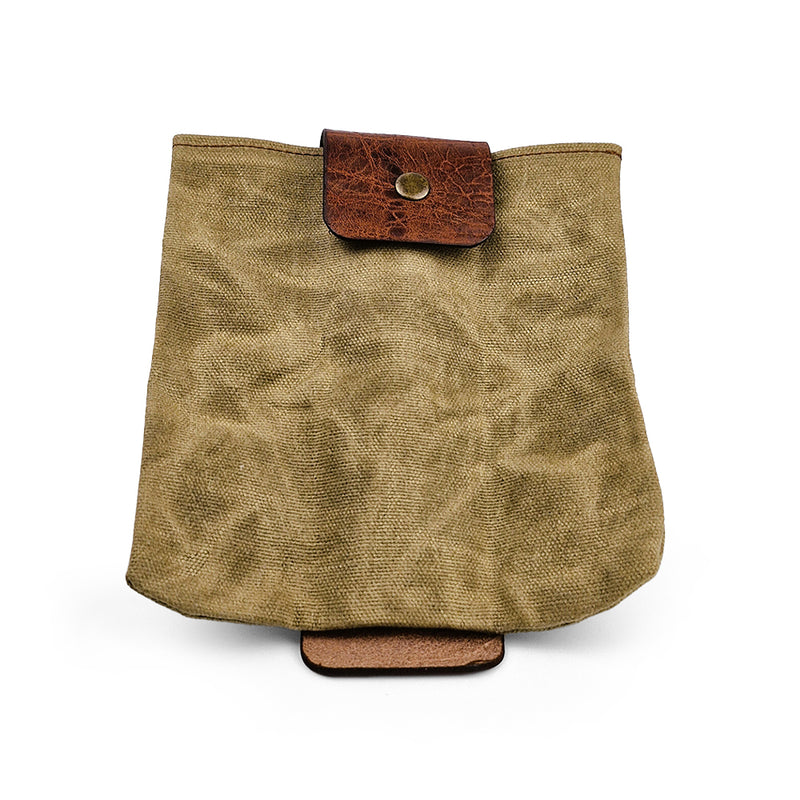 Gürteltasche aus Leder und Canvas - Gipsy Cognac